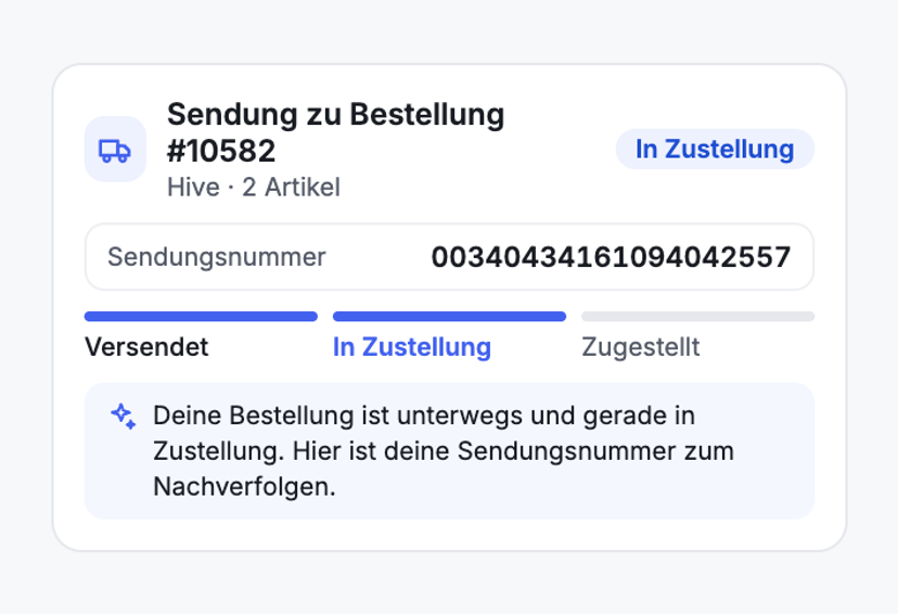 „Wo ist meine Bestellung?“
