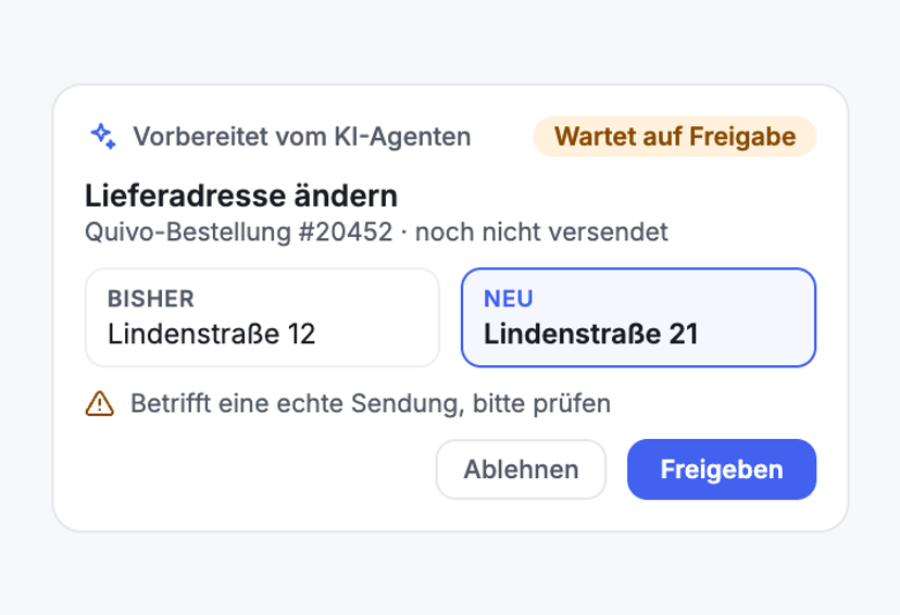 Falsche Hausnummer, offene Bestellung