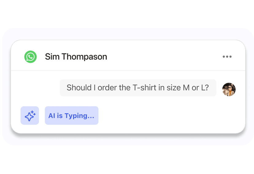 Scale your application processes with WhatsApp and AI chatbots.