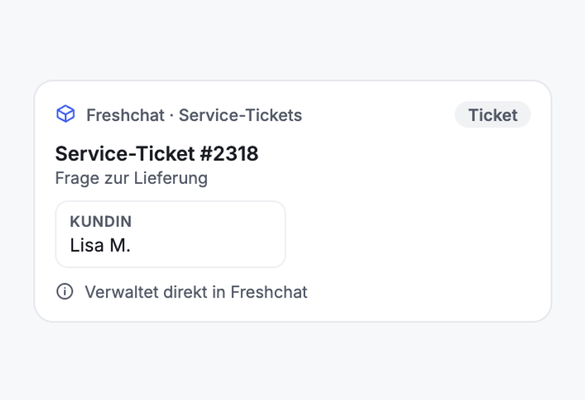 Service-Tickets neben den Chats
