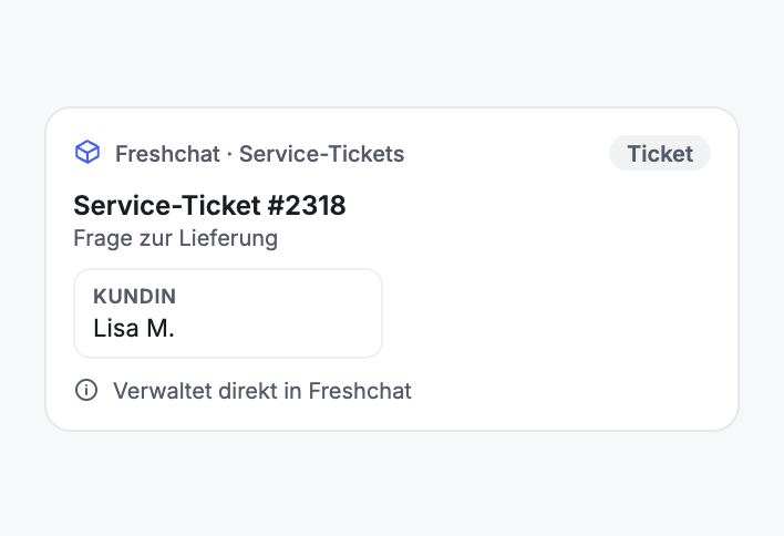 Service-Tickets neben den Chats
