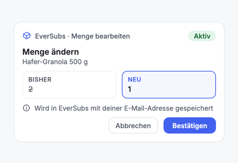 „Zwei Packungen sind mir zu viel.“