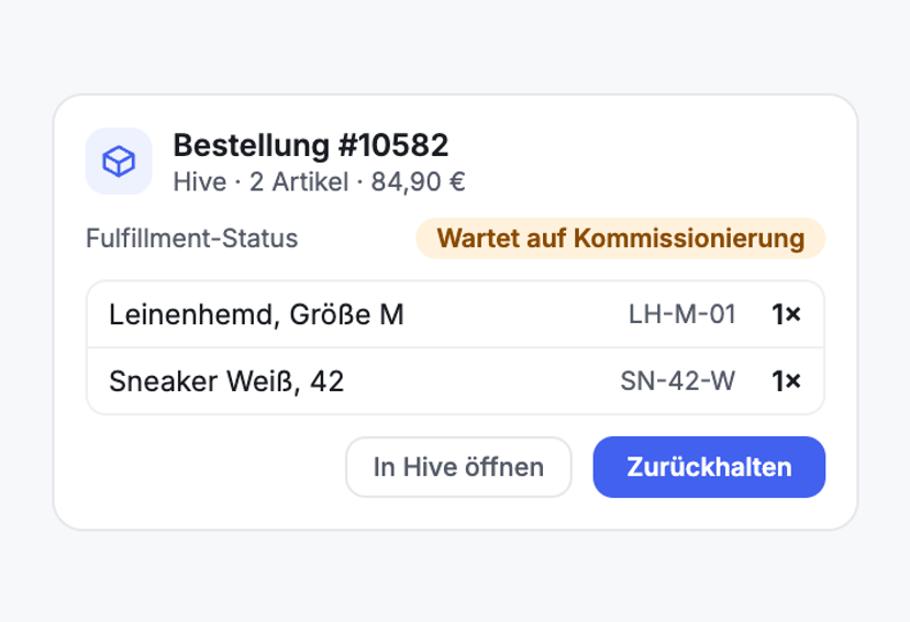 „Bitte noch nicht losschicken!“