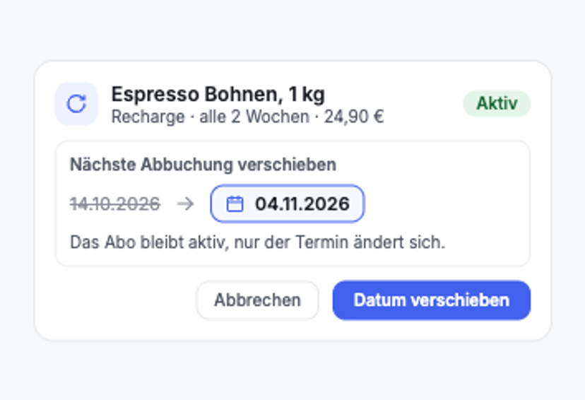„Könnt ihr die nächste Abbuchung schieben?“