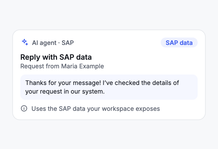 The AI Agent Works With SAP Data