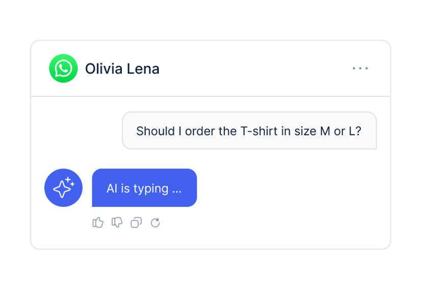 AI Product Advice in WhatsApp