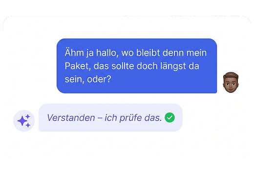 Versteht echte Sprache