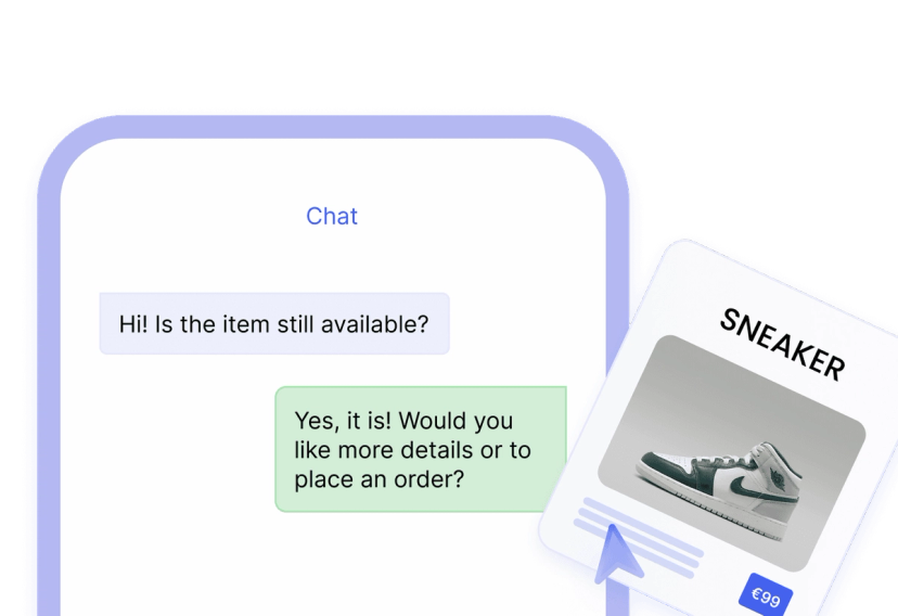 Sell directly in the chat