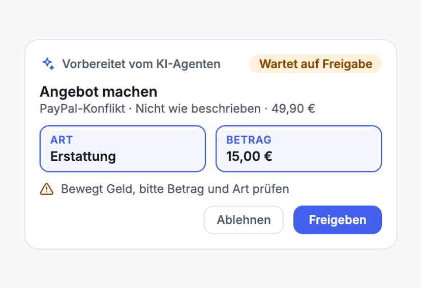 Teilerstattung anbieten