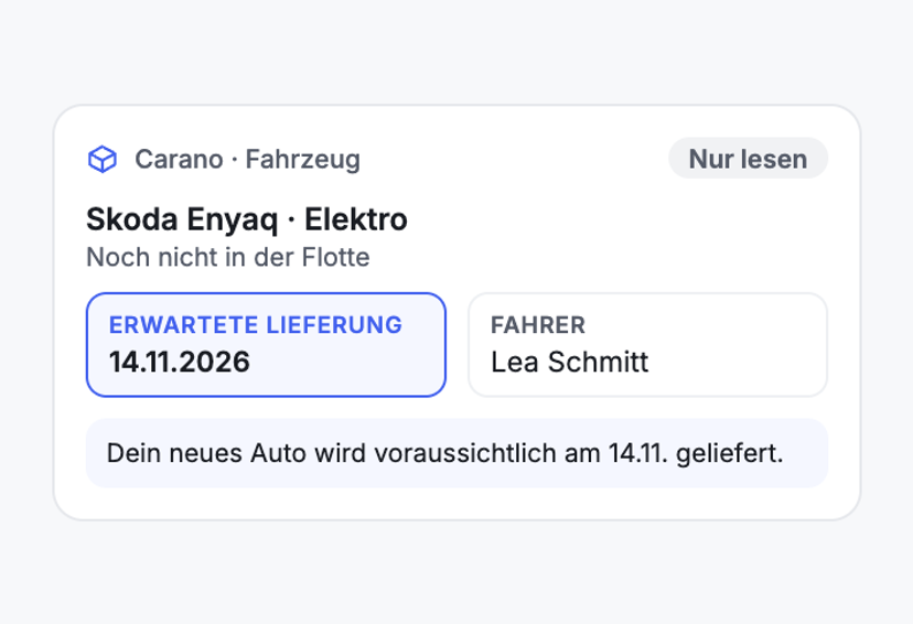 Wann kommt mein neues Auto?