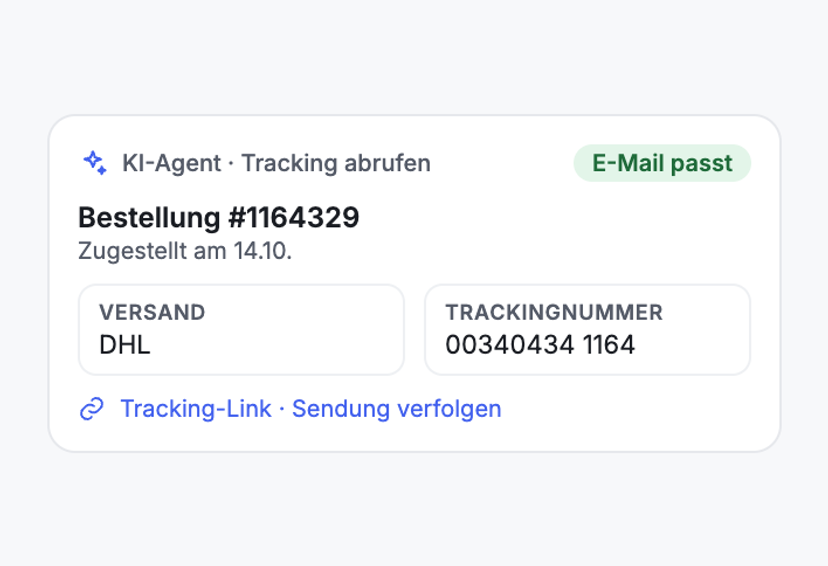 Tracking mit Zustelldatum