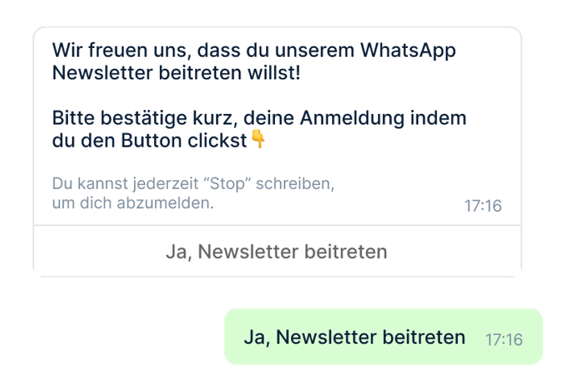 Double-Opt-in und E-Mail in einem Flow