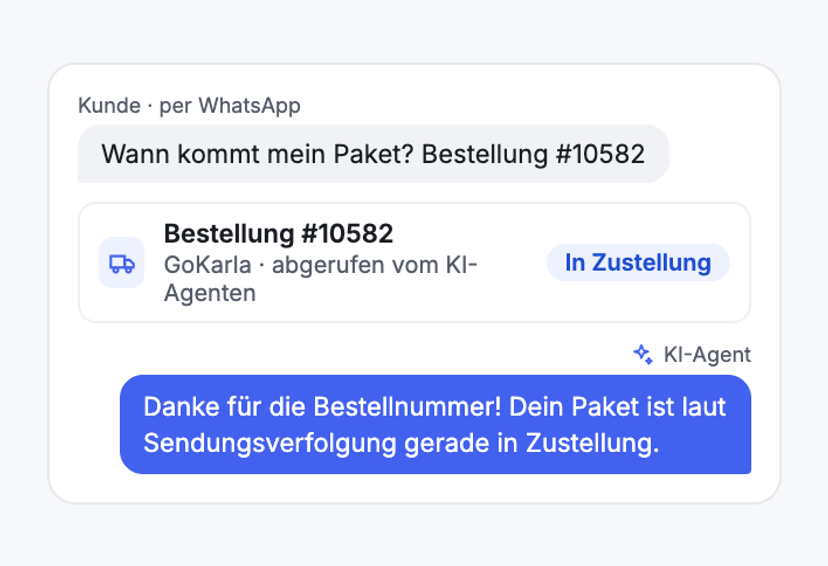 „Wann kommt mein Paket?“