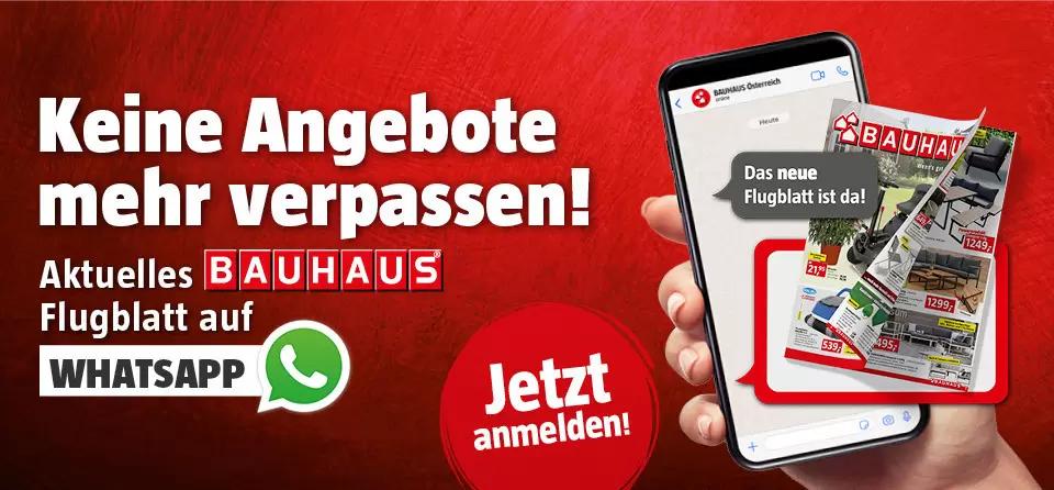 BAUHAUS Austria uses Chatarmin and WhatsApp marketing in offline promotions and PR campaigns.