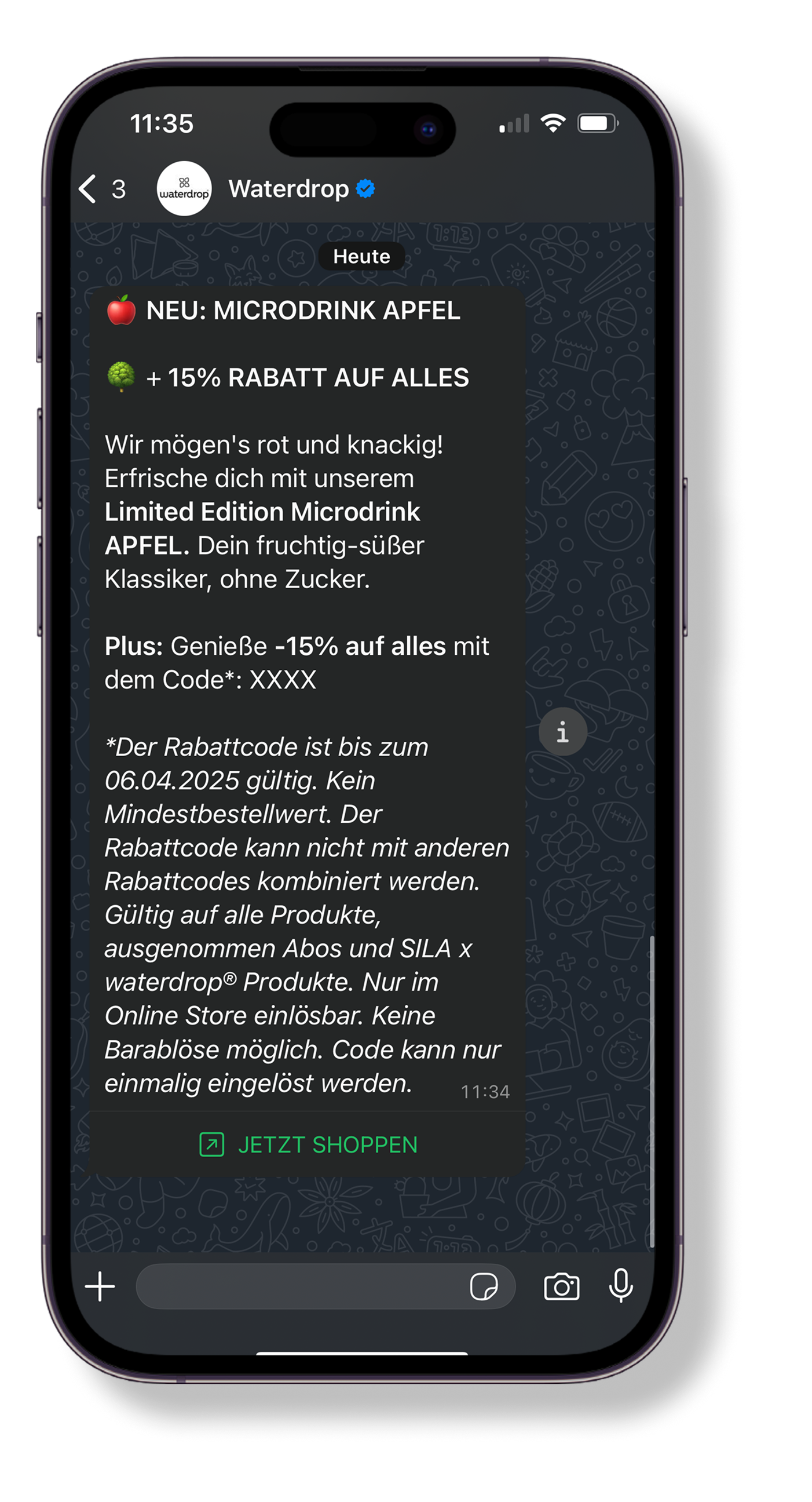 waterdrop iPhone Mockup Kampagne1