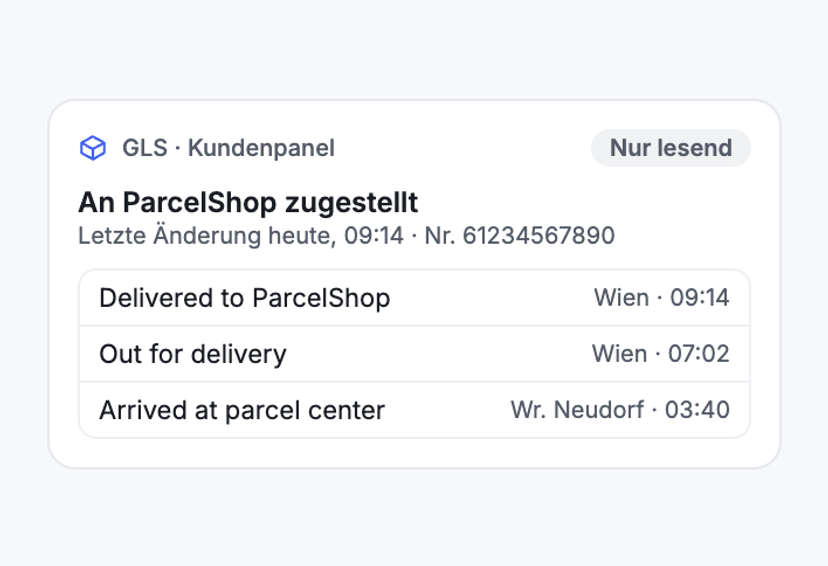 Der Status steht schon im Ticket