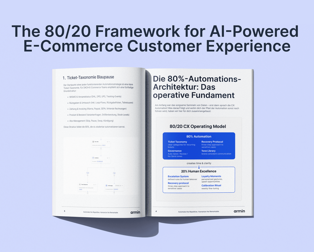 CX Whitepaper:\n The 80/20 Framework\n for AI-Powered E-Commerce Customer Experience