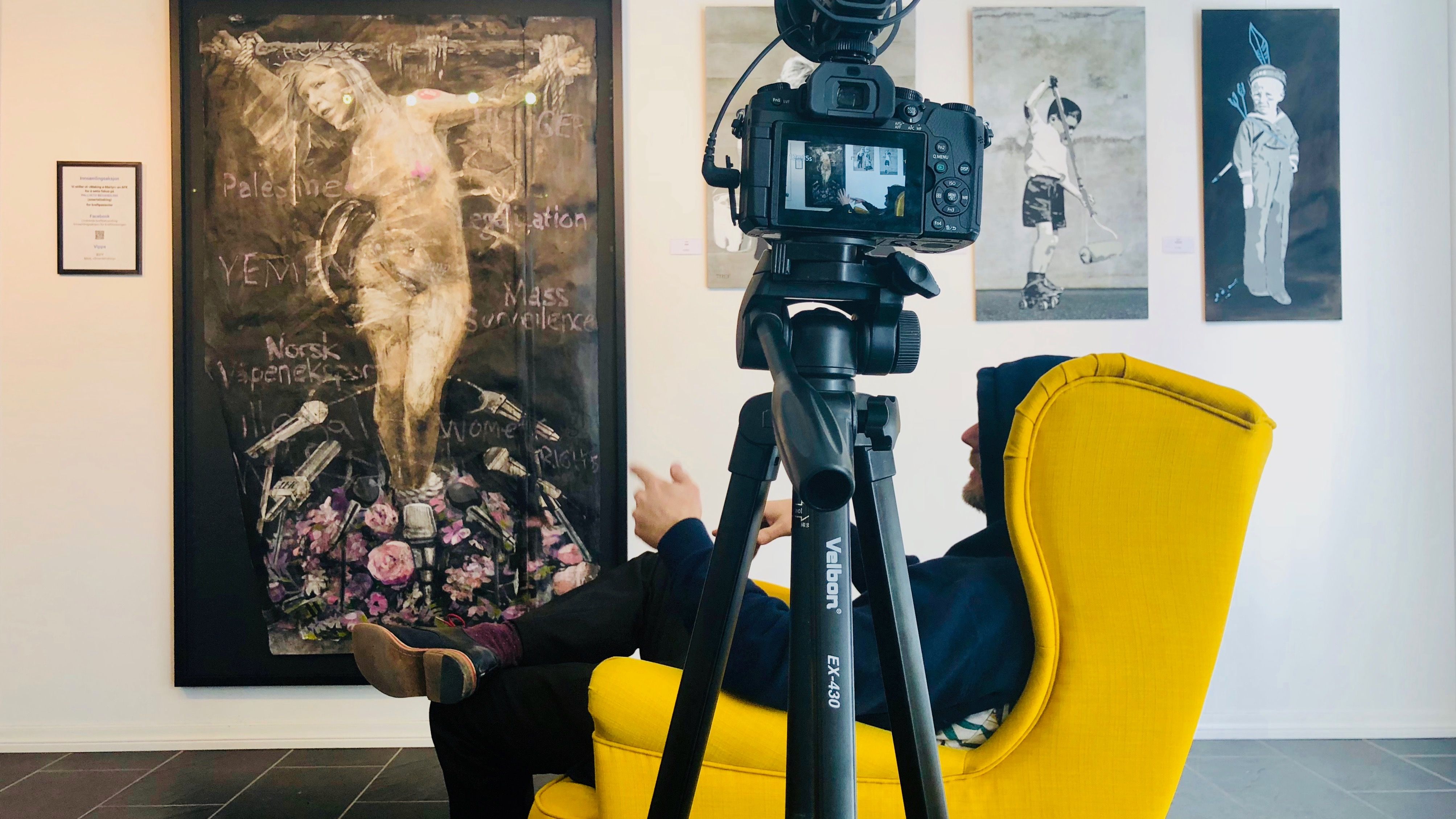 Det drøyeste kunstverkene vi har sett. AFK korsfestet Sylvia Listhaug