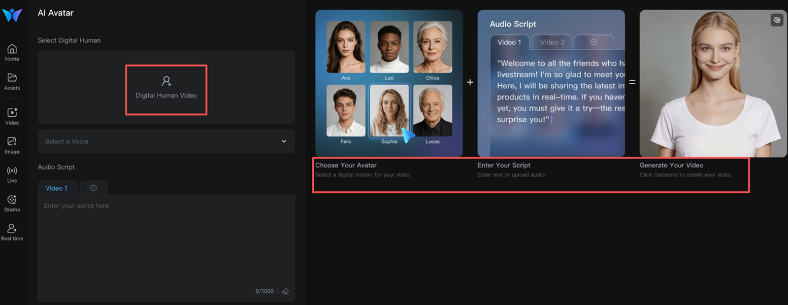 A step-by-step video creation editor designed to compare ai avatars for ugc video ads templates
