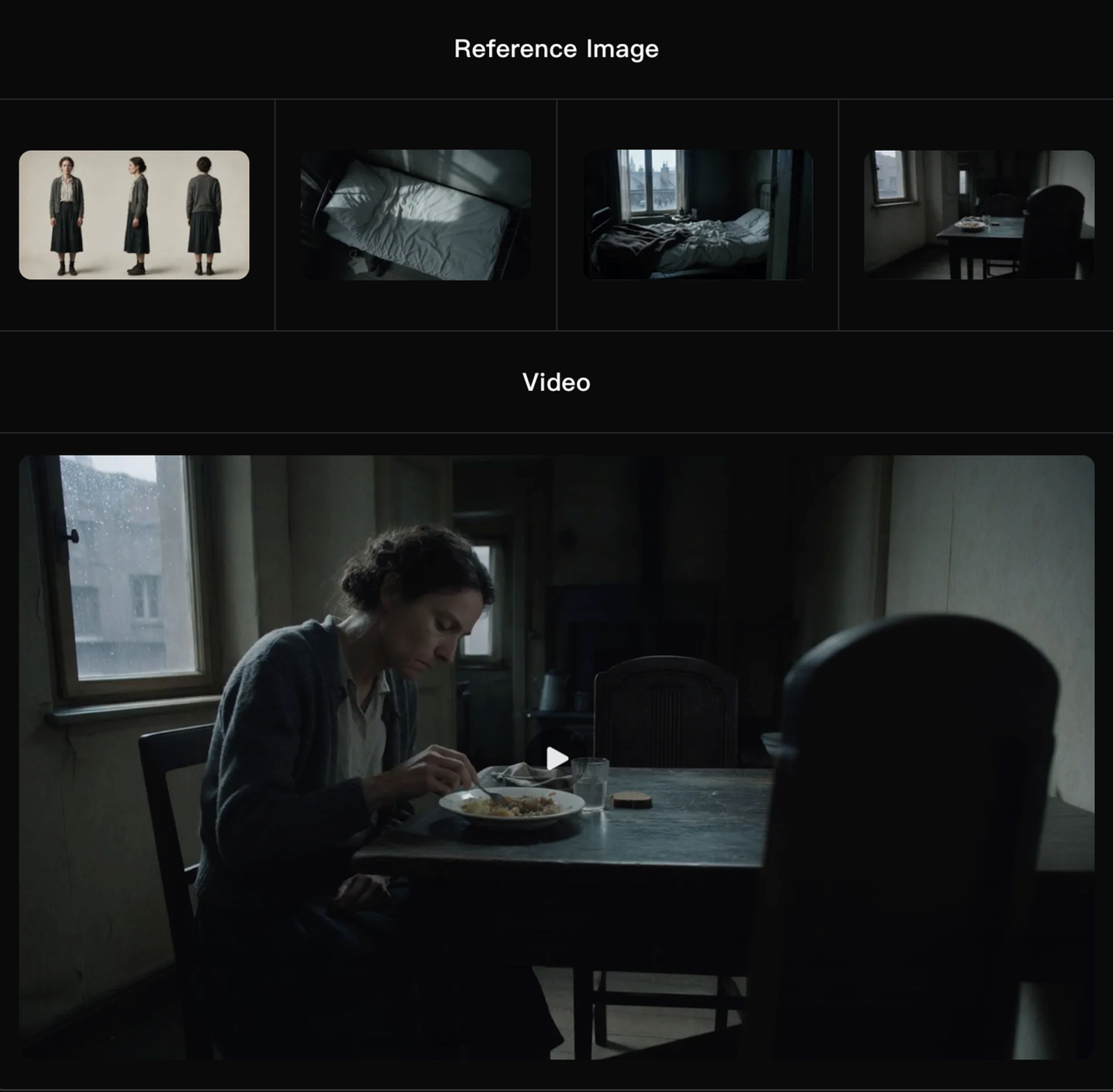 Reference images paired with a generated video demonstrating how to use kling 4.0 for scene creation.