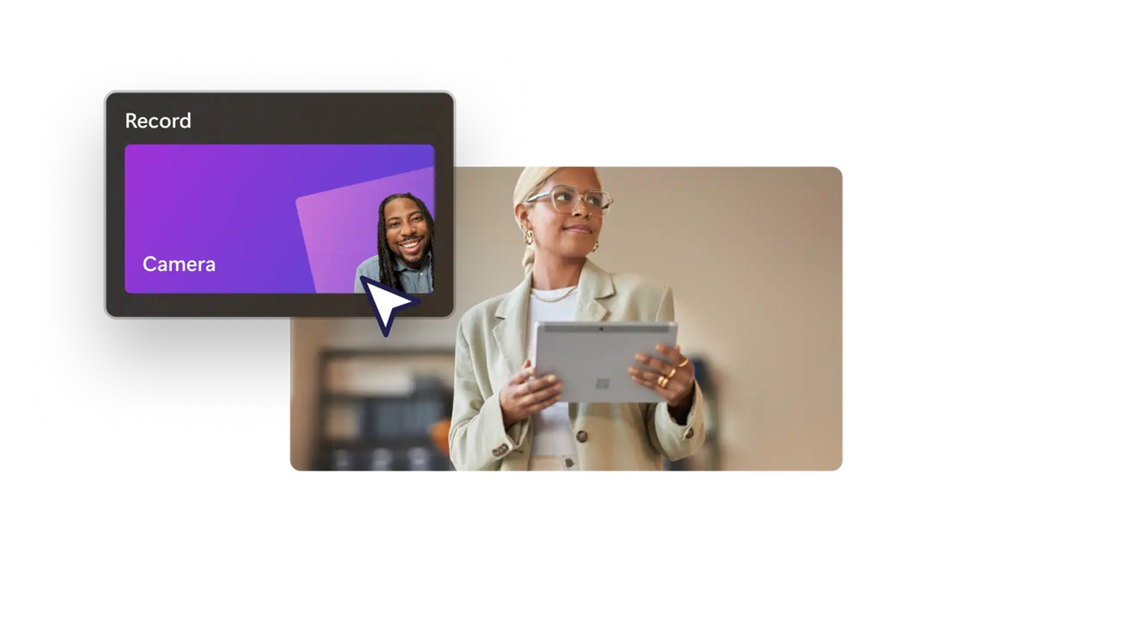 Screen recording overlay for marketing teams creating custom product demo video examples.
