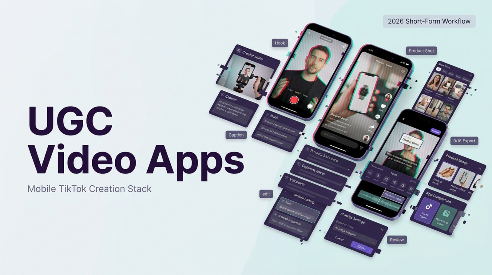 Smartphone interface overview highlighting best mobile apps for creating ugc videos for tiktok.