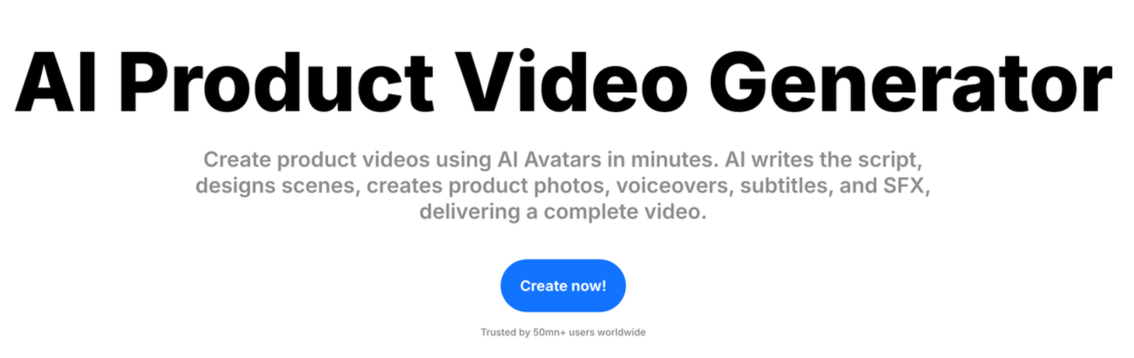 A clean generator interface designed for building video campaigns using ai video generation tools.