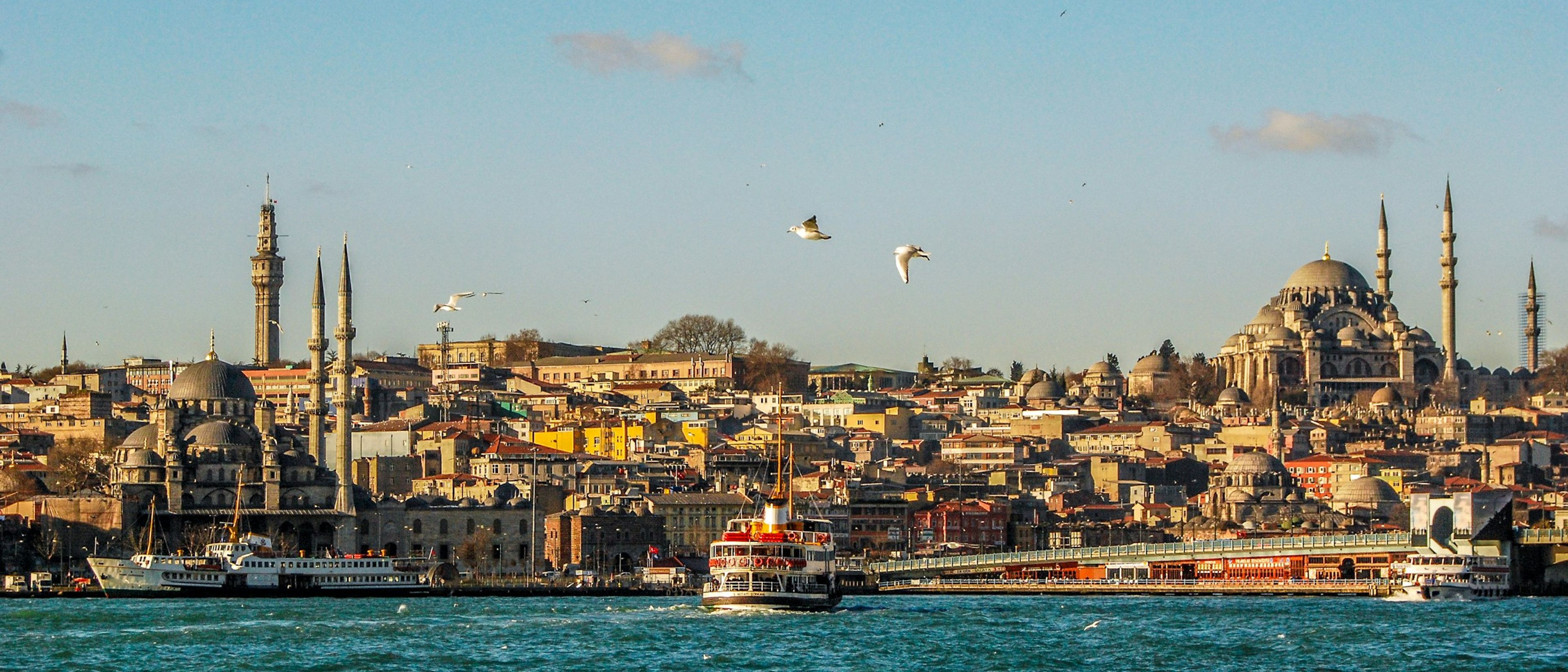 İstanbul'un Haliç kıyısındaki silueti, Süleymaniye ve vapurlar