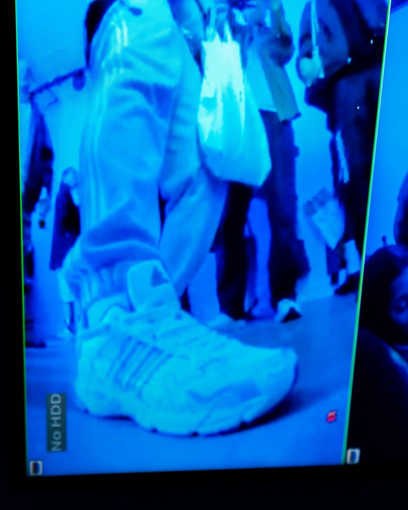 shoe in security camera adidas
