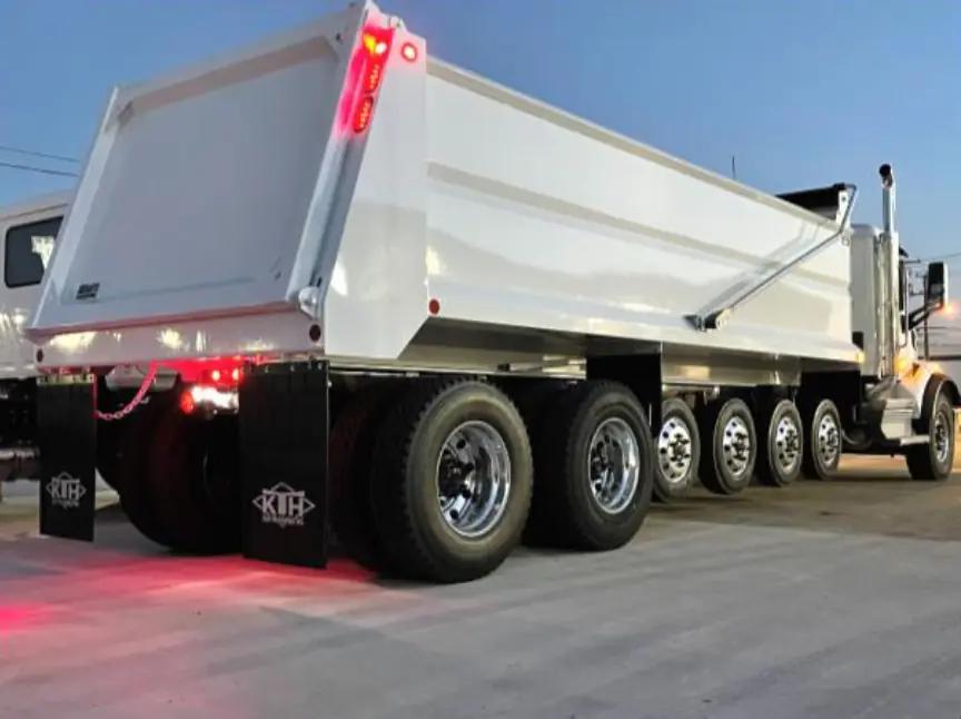 A truck equipped with the Heritage Dump Body