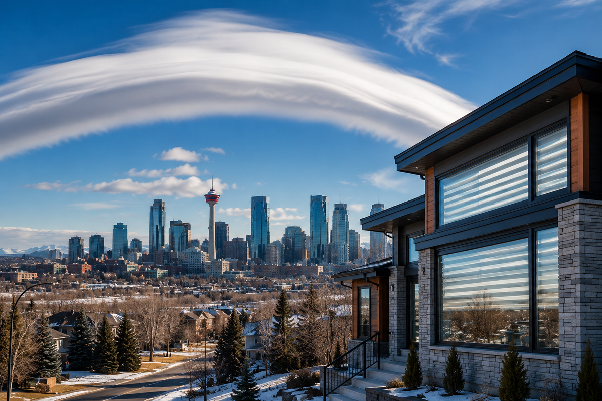 Calgary chinook weather with Alberta-made blinds installed in local home