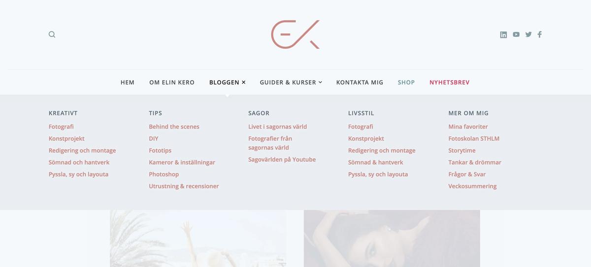 A new top menu