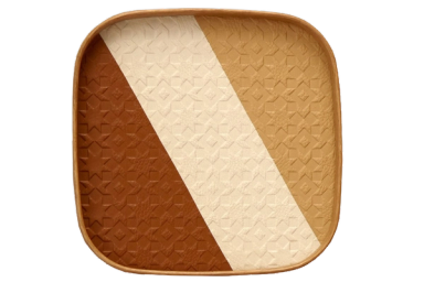 Cream/Tan/Brown Square Vide Poche