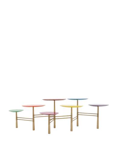 Smarties Pebble Low Table Brass
