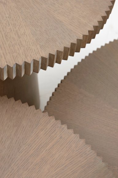 Grey ZigZag Low Table