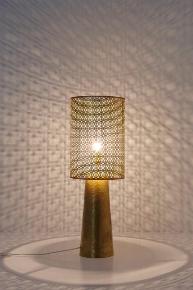 Hammered Brass Table Lamp