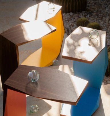 Yellow Origami C Table