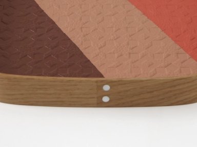 Pink/Salmon/Dark Brown Square Vide Poche