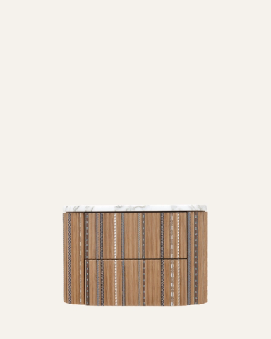 Funquetry Pleated Bedside Table