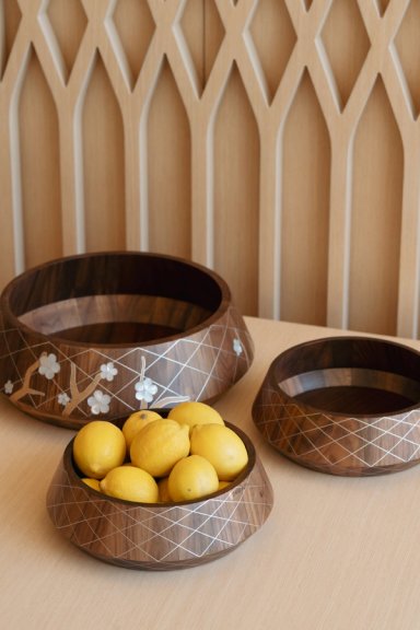 Ochaya Walnut Angular Bowl