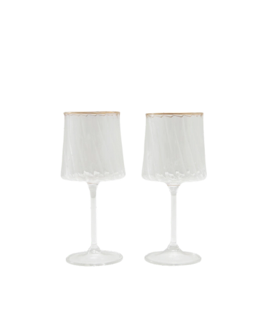 Gold Rim Dervish Wine Glass