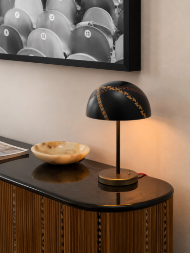 Dark Grey MarquetryMania Table Lamp