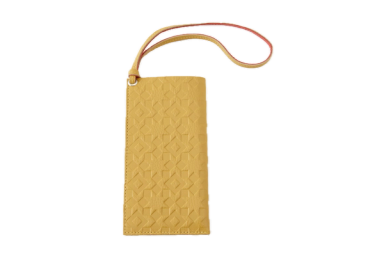 Yellow & Pink Leather Glasses Case