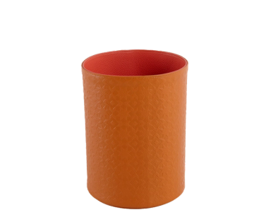Pink & Orange Leather Bin
