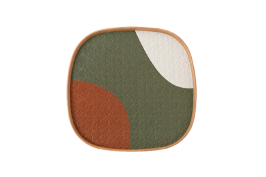 Cream/Green/Brown Square Vide Poche