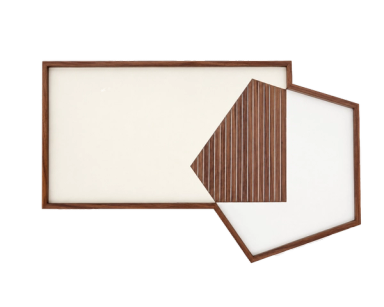 Cream Geometrik Pentagon Tray