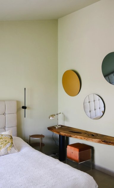 Grey Round Refraction Mirror