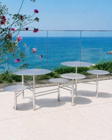 White Pebble Low Table