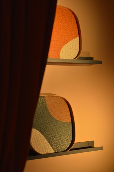 Cream/Green/Brown Square Vide Poche