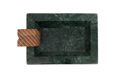 Green Rectangle Cigar Ashtray